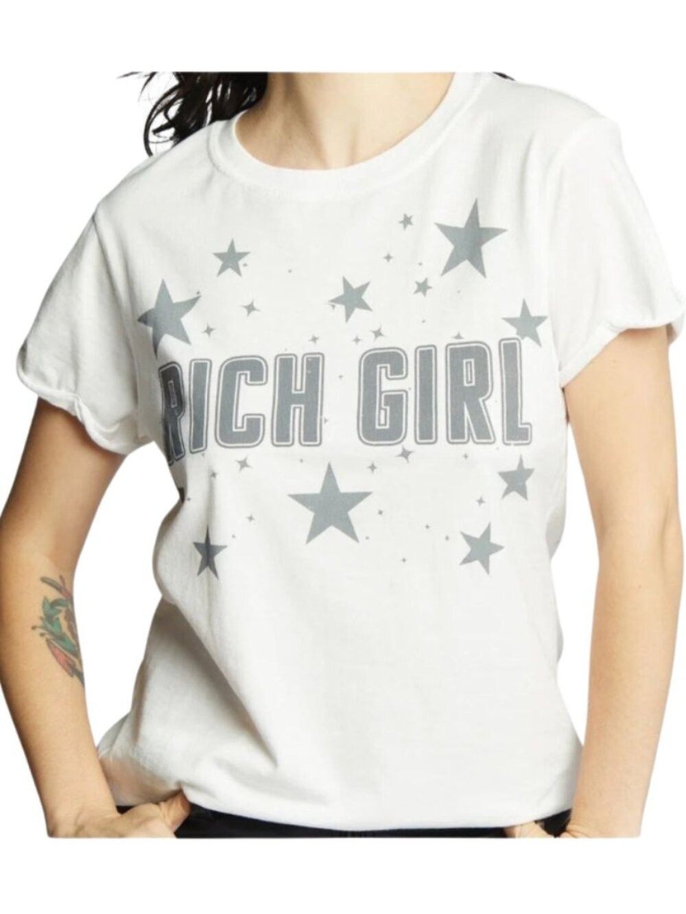 TEEGRAMS Rich Girl Fitted Tee NWOT